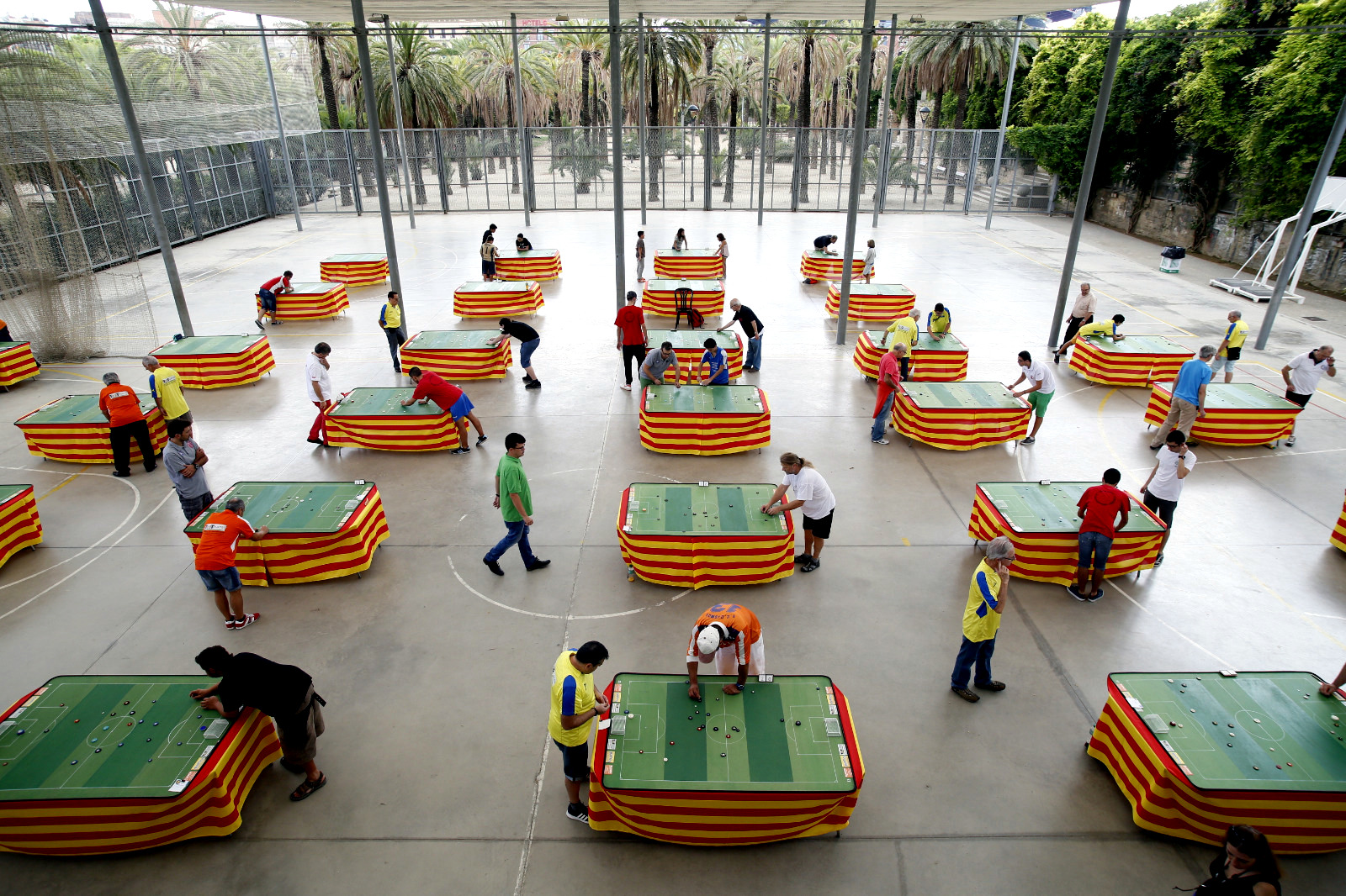 Vista general del torneig al Parc de Joan Miró
